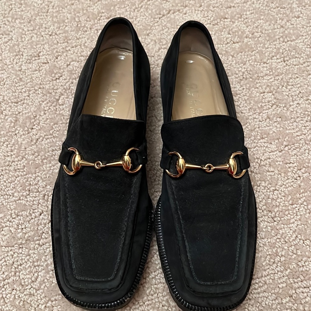 Vintage Authentic Women’s Gucci Suede Loafers